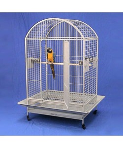 Parrot-Supplies Miami Premium Dome Top Macaw Parrot Cage - White